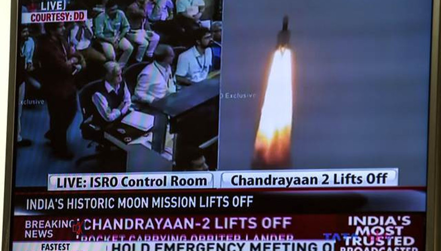 Hindistan, Chandrayaan-2yi uzaya gönderdi