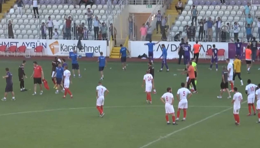 Afyonkarahisarda hazırlık maçı yarıda kaldı