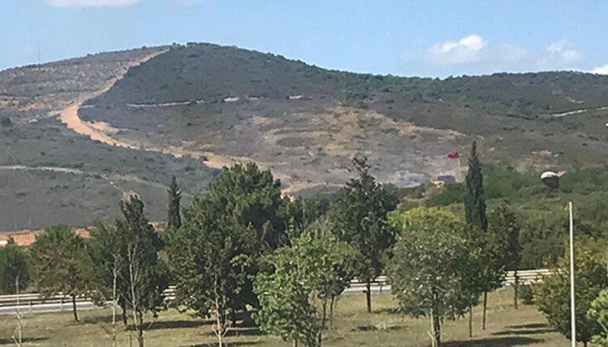 Tuzla Piyade Okulunun atış alanında yangın