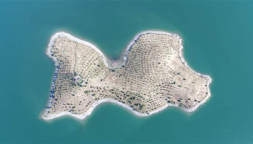 14 yıl önce adaya yerleşti, başka yaşayan yok.. İlk misafirlerini ağırladı