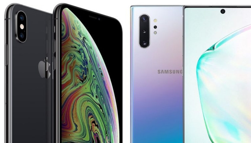 Samsung Galaxy Note 10 mu iPhone XS mi
