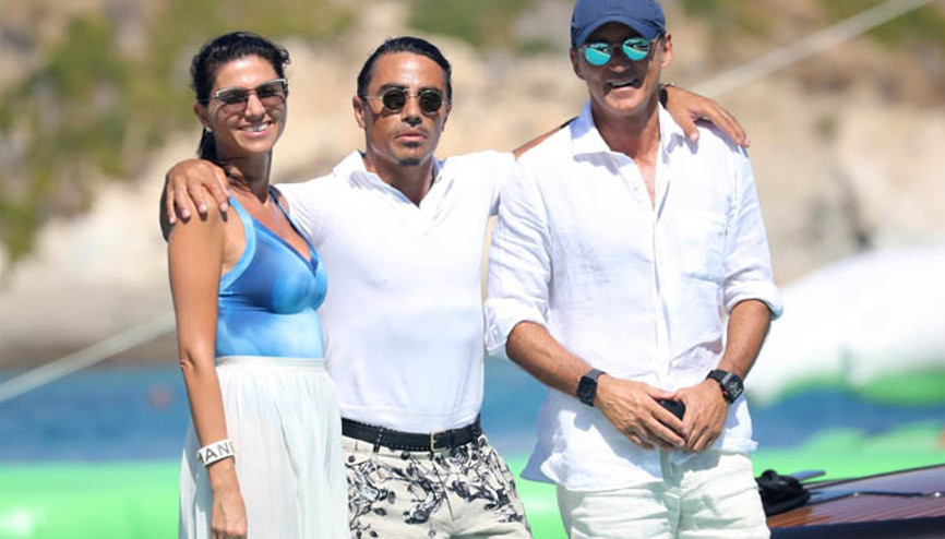 Mykonosta yine buluştular Nusret ve Mancini...