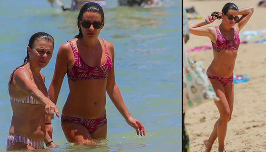 Eşi yoktu annesiyle yüzdü