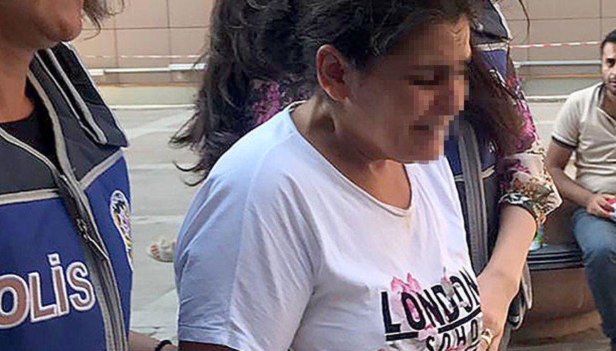 Kocasını öldürmüştü, adliyeye getirilirken ağladı