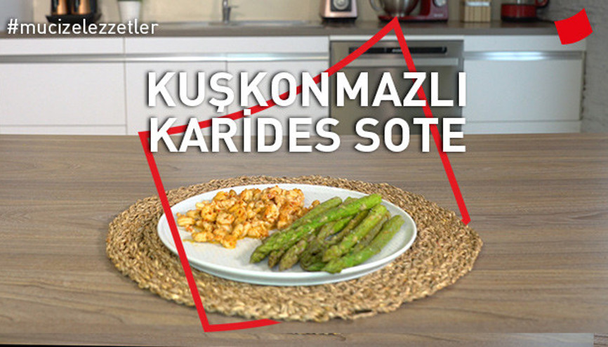 Kuşkonmazlı Karides Sote | Mucize Lezzetler