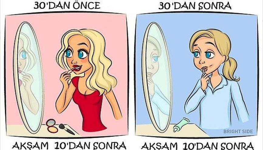 Bir Kadının 30 Yaş Öncesi Ve 30 Yaş Sonrası