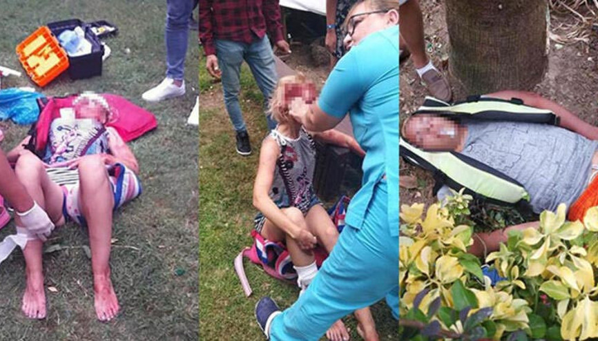 Deniz paraşütünün halatı koptu, iki turist 20 metreden yere çakıldı