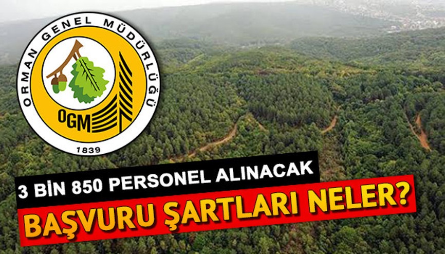 Orman Genel Müdürlüğü (OGM) personel alımı başvuruları ne zaman bitecek Orman muhafaza memuru ve orman mühendisi alımı başvuru şartları neler