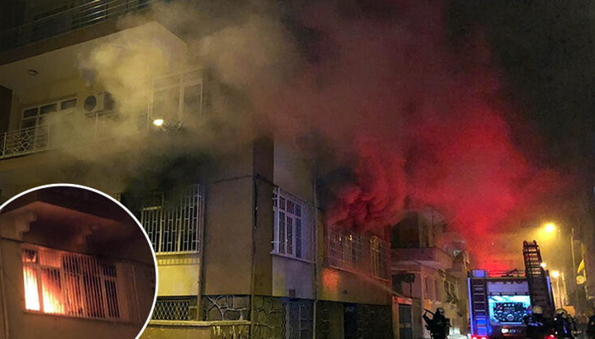 Doğum günü kutlamasında sigara izmaritinden yangın çıktı