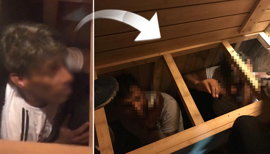 İstanbulda şok görüntü Sahte polisler saunanın içinde böyle yakalandı...