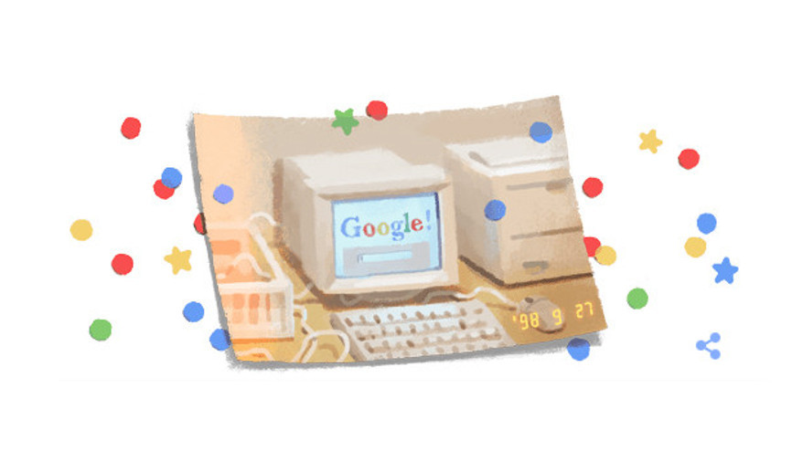 Google bu kez kendisini Doodle yaptı.. İşte Google 21. yaş günü teması