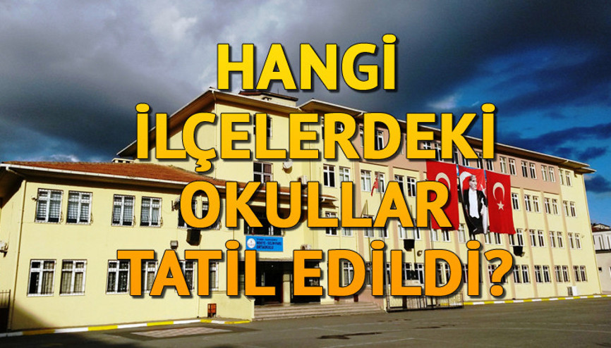 9 ilçede 14 okul tatil edildi.. Hangi ilçelerdeki okullar tatil edildi 9 ilçede 14 okul tatil edildi.. Hangi ilçelerdeki okullar tatil edildi