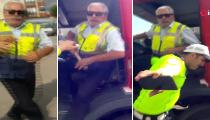 Çekici şoförüyle vatandaşın sopalı kavgası