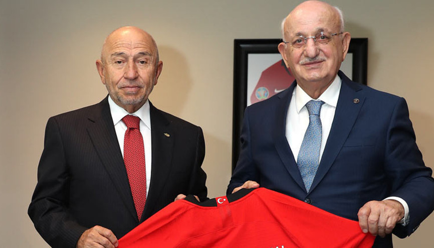 Eski TBMM Başkanı Kahramandan Nihat Özdemire ziyaret