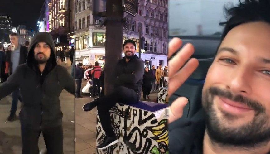 Megastar Tarkan Londra sokaklarında