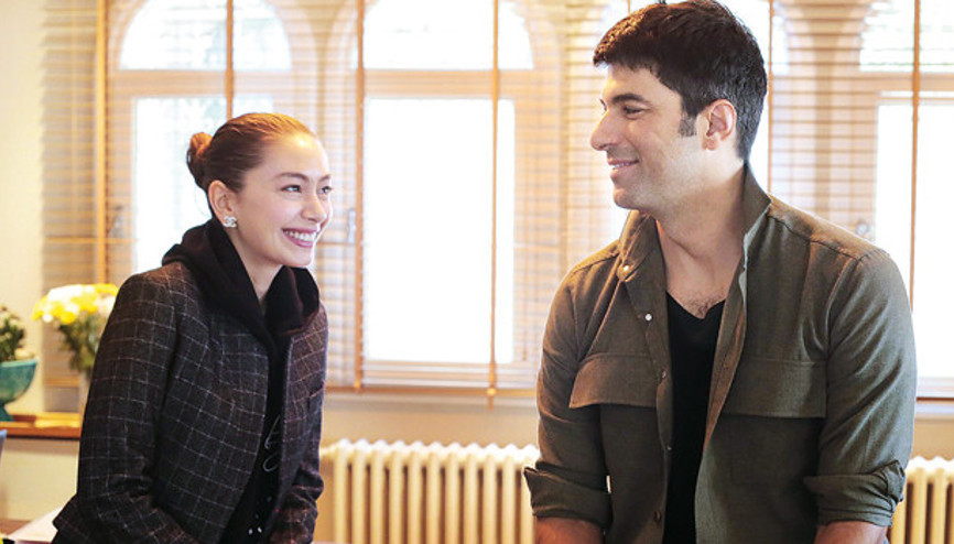 Neslihan Atagül Doğulu ve Engin Akyürek okuma provasında