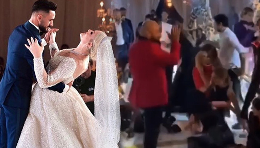 Selin Ciğercinin düğününde ilginç anlar... Kimse ne olduğunu anlamadı