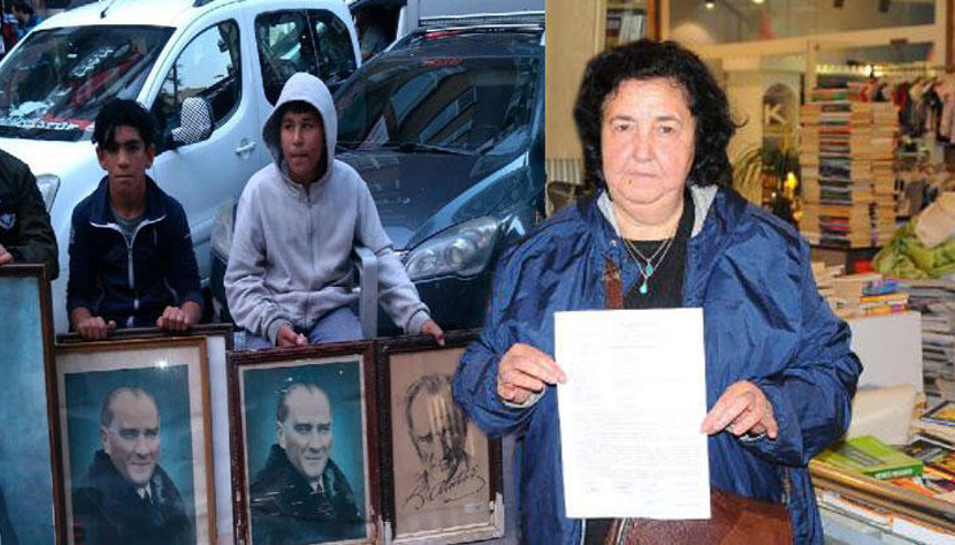 Çöpe atılan Atatürk fotoğraflarına çocuklar sahip çıktı