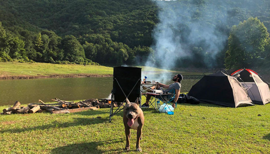 Ormanda 10 gün kamp yaptı