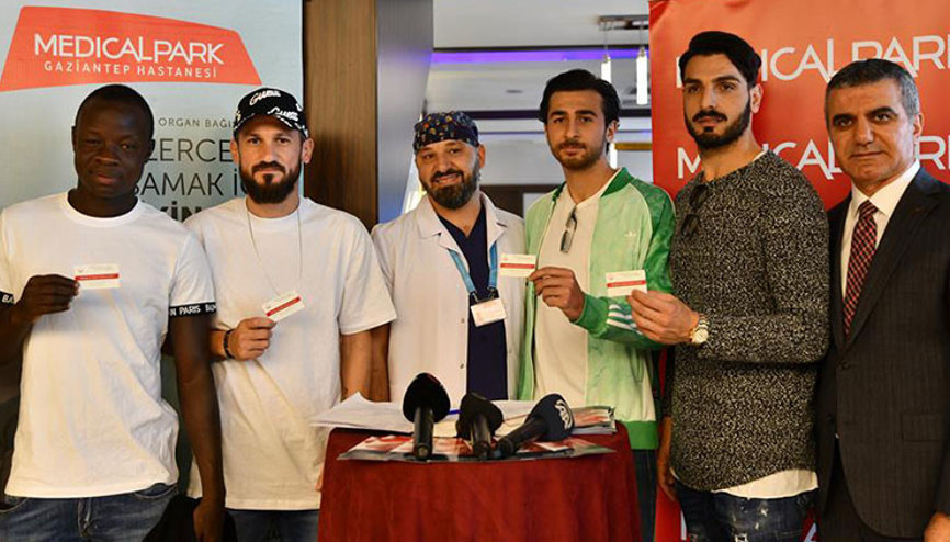Gaziantepte 4 futbolcu organlarını bağışladı