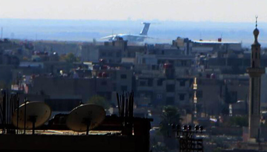 Kamışlıdaki Rus uçağı hareketliliği, Nusaybinden görüntülendi