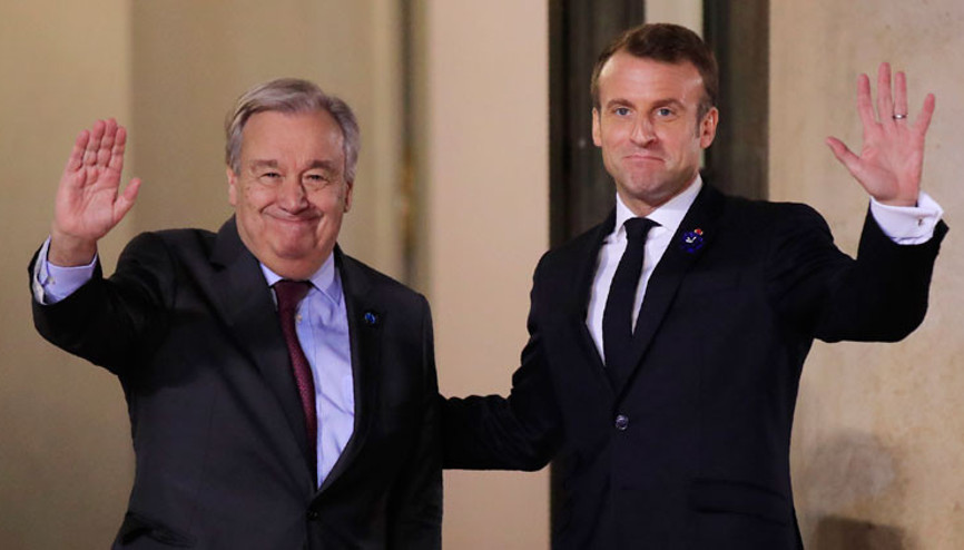 Macron, Guterres ile görüştü