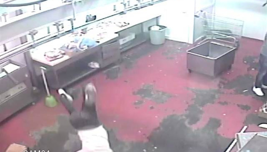 Et takılan kancada akrobasi denemesi kötü bitti