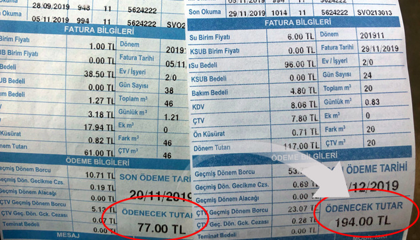 İstanbul’da su faturası şaşkınlığı