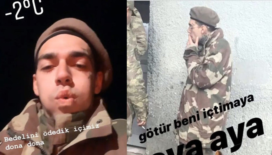 Askere giden ünlü Rap’çi Ezhel, kamuflajlı fotoğraflarını paylaştı