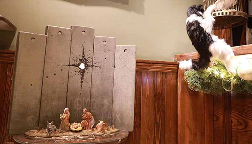 İngiliz sanatçı Banksynin yeni maket çalışması Beytüllahimde sergilendi