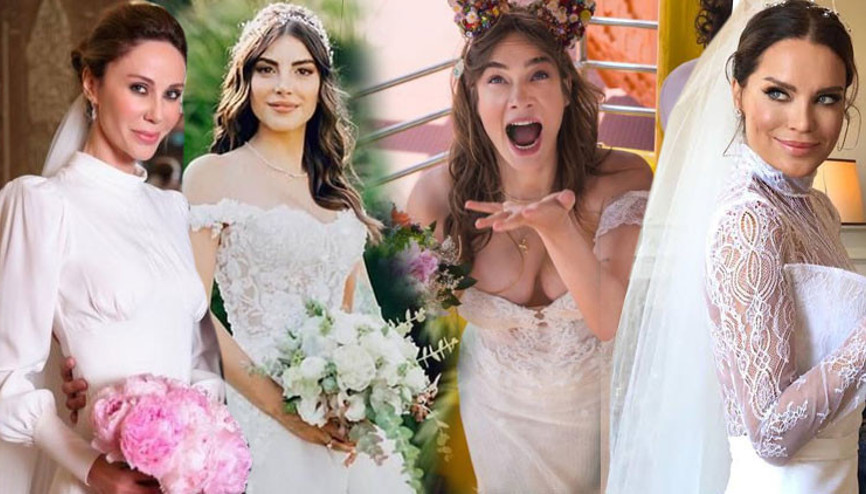 2019un en ünlü gelinleri... Bu gelinlikler çok konuşuldu