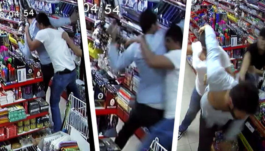 Aldıkları topu değiştirmeyen kırtasiye çalışanını copla darbettiler