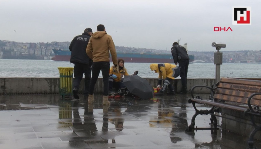 Beşiktaş sahilinde silahla intihar etti