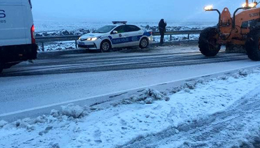 Siverek’te, taşımalı eğitime kar engeli