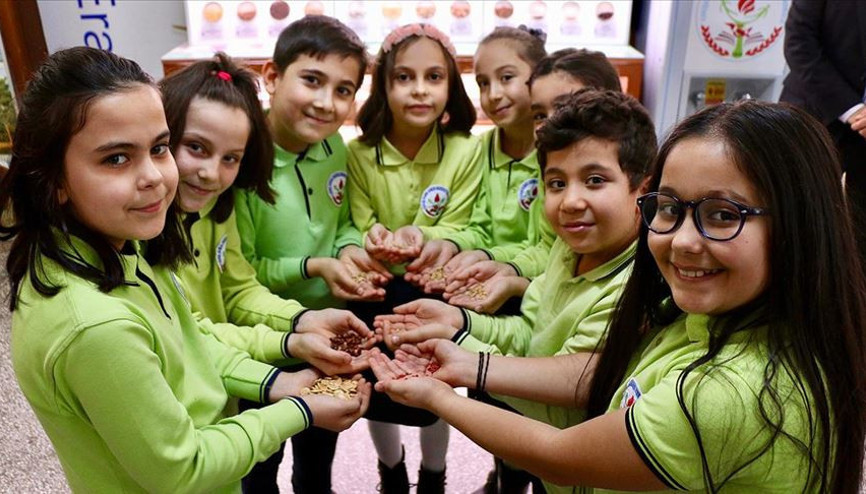 Biyolojik çeşitliliği okulda oluşturulan tohum bankasında öğreniyorlar