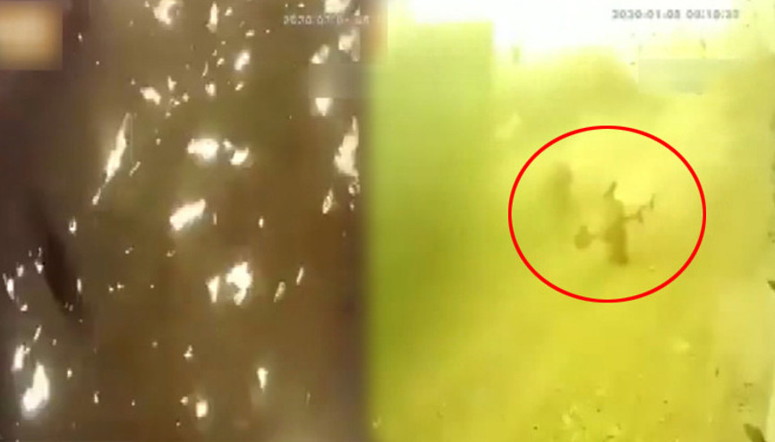 İran’da düşen uçaktaki patlama güvenlik kamerasında