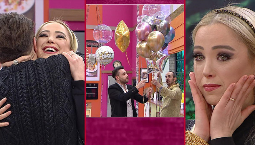 Eşinden Elife doğum günü sürprizi