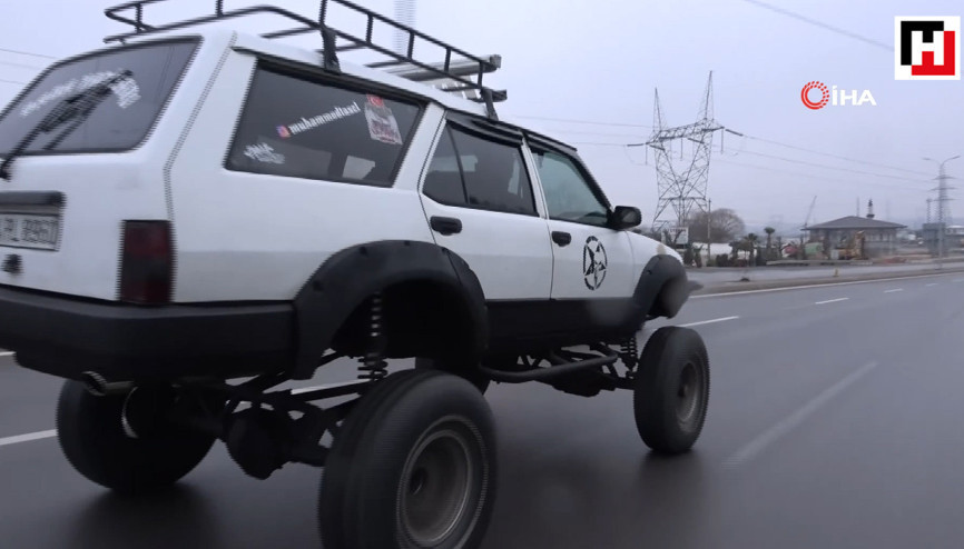 Baba yadigarı 96 model aracını off-road cipine çevirdi Baba yadigarı 96 model aracını off-road cipine çevirdi