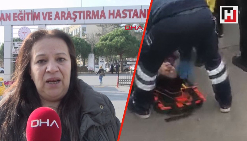 Yaşlı kadının çekicinin kaldırdığı araçtan düşme anı kamerada Yaşlı kadının çekicinin kaldırdığı araçtan düşme anı kamerada