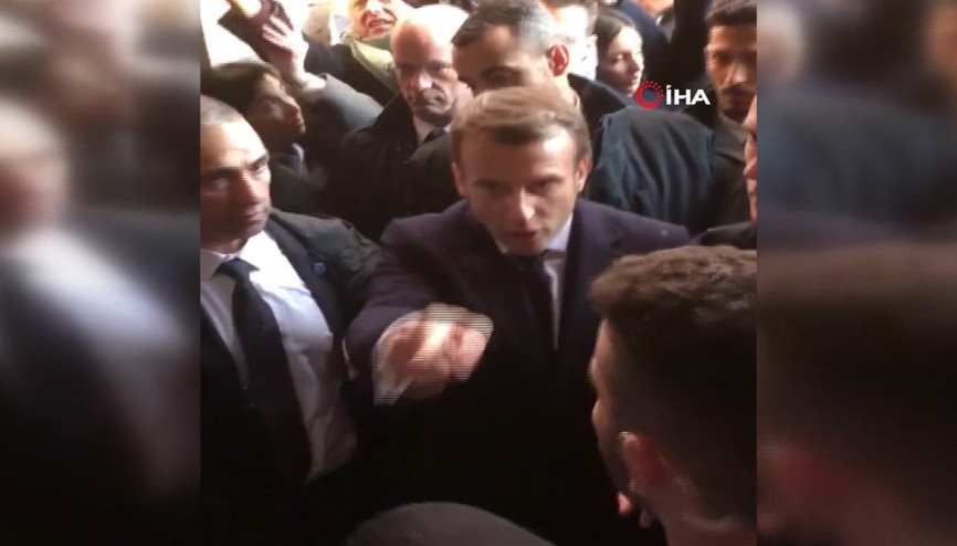 Fransa Cumhurbaşkanı Macron, İsrail polisi ile tartıştı