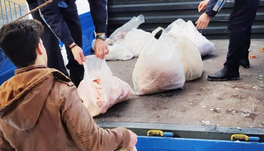 Tam 200 kilo Hepsi imha edilecek...