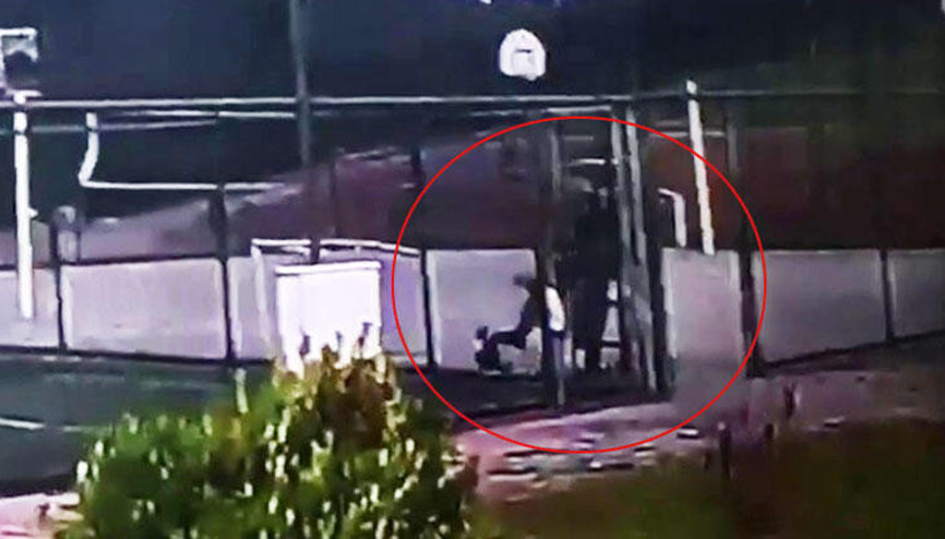 Kapıyı kapatıp köpeği, defalarca tekmeledi