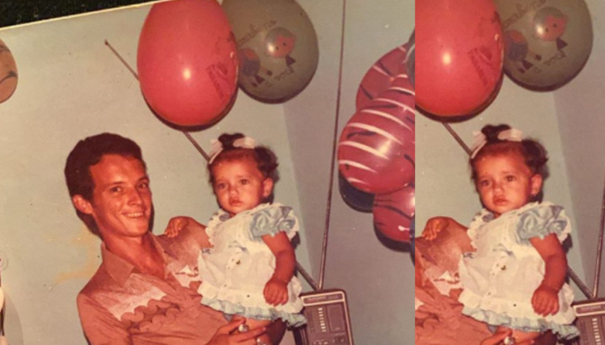 İlk doğum günümde babam ve ben