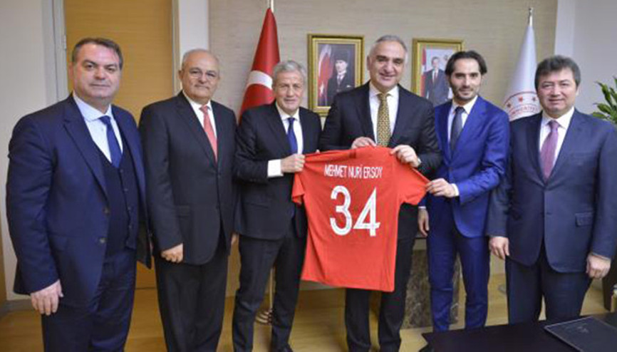 TFF heyetinden Kültür ve Turizm Bakanı Mehmet Nuri Ersoya ziyaret