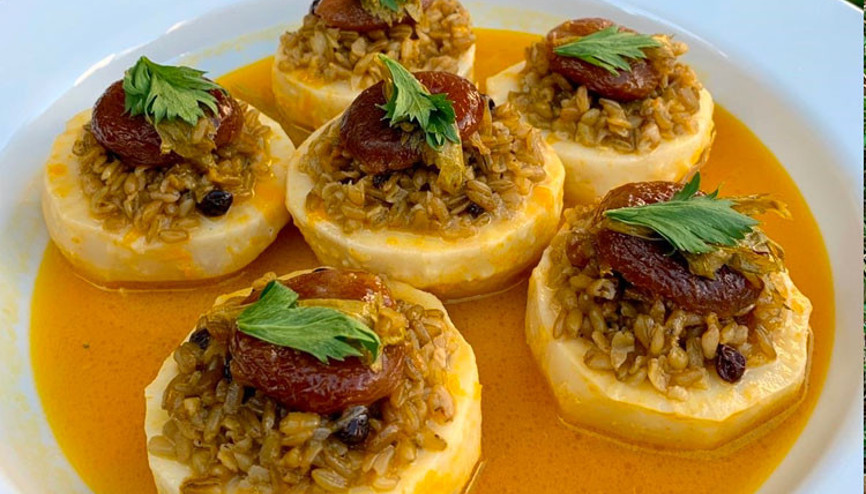 Firik bulguru, kayısı ve kerevizin lezzet dolu buluşması