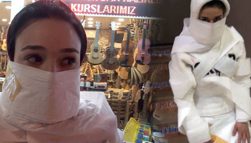 Şaşkına çeviren görüntü İki genç kız mumya gibi gezdiler…