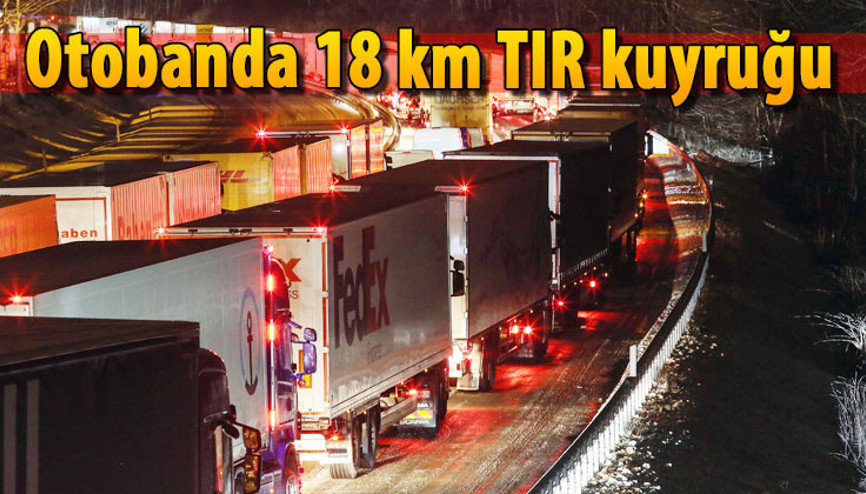 Binlerce sürücü otobanda mahsur kaldı