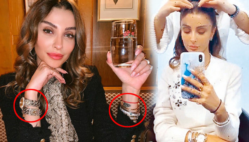 Üzerinde servet taşıyor