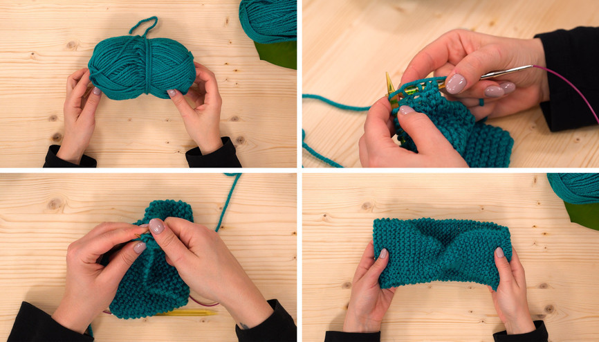 Örgü saç bandı nasıl yapılır