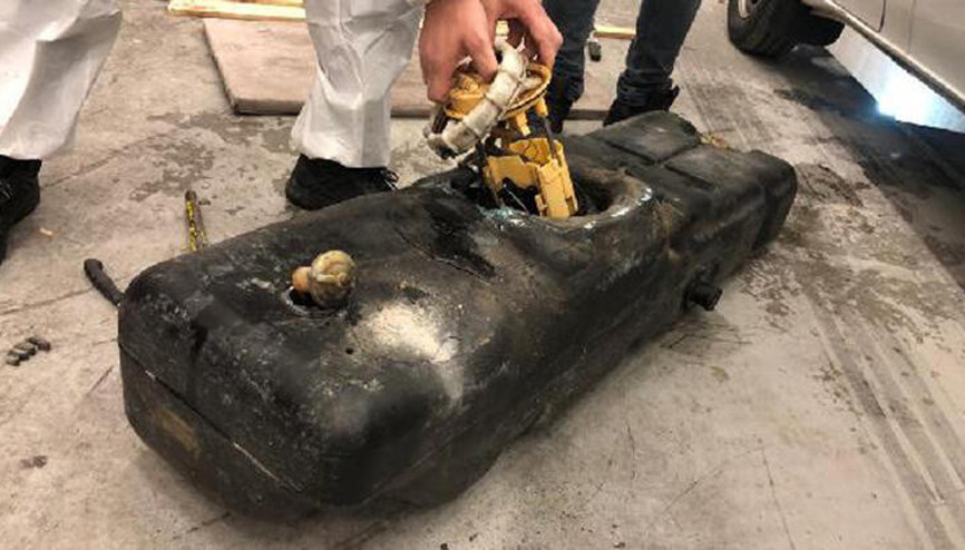 Aracın yakıt deposunda 115 kilo kaçak bal bulundu